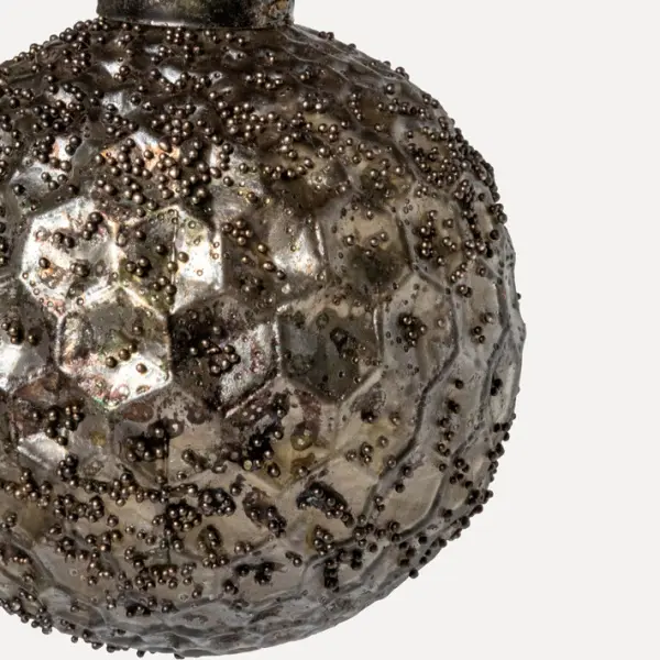 Шар СОТЫ D11 см, стекло, серый