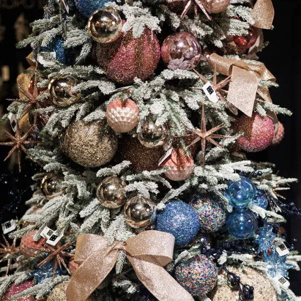 Шары в наборе D6, 8, 10 см, 55 шт, пластик, золотой, шампань, синий