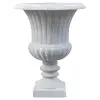 Кашпо в римском стиле 30х37 см, фибергласс, серый