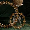 Подвес КОЛЬЦО с кристаллами D20 см, стекло, металл, золотой