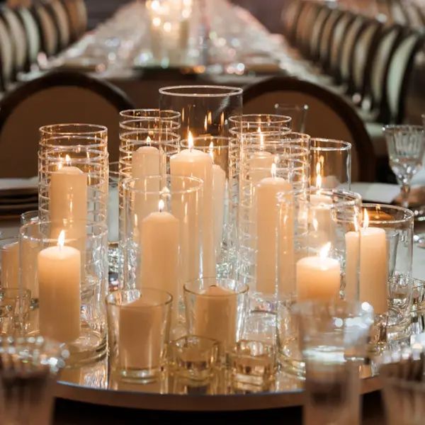 Ваза с горизонтальным узором H25 см, стекло, прозрачный