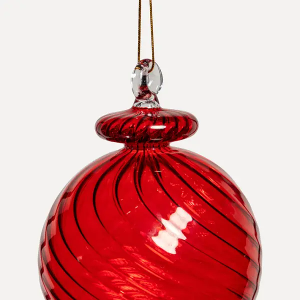 Подвес ручной работы 8x16 см, стекло, красный