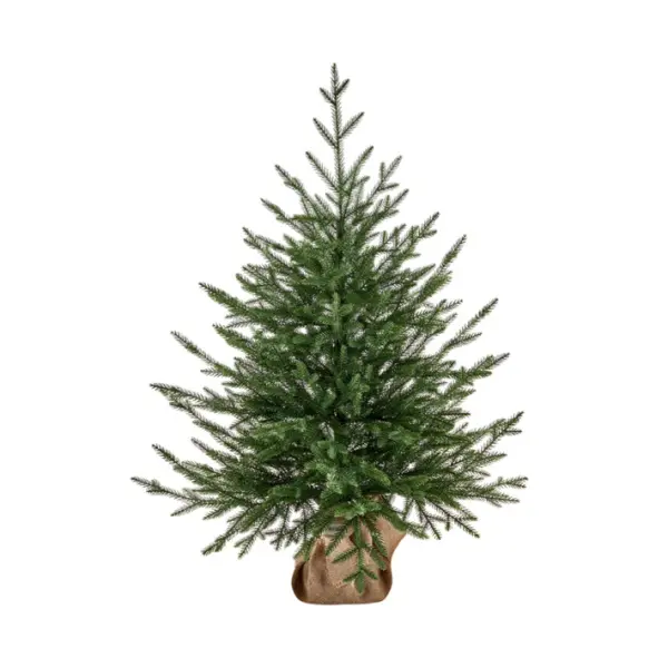 Ель настольная Лесная Симфония 0,9 м (пенек + мешковина)