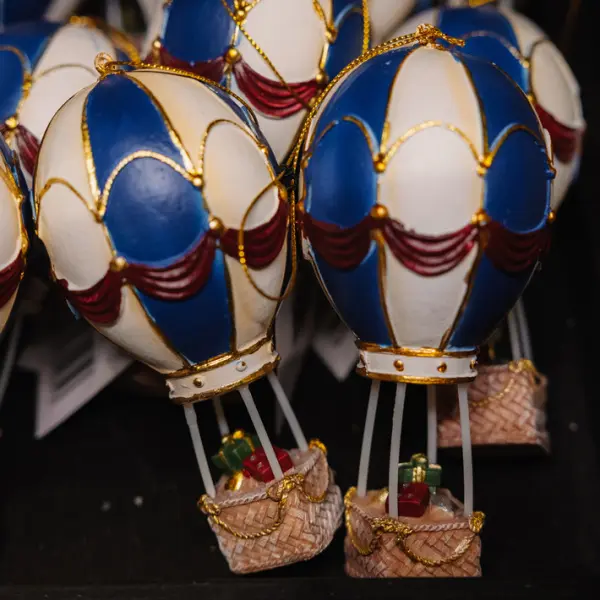 Подвес ВОЗДУШНЫЙ ШАР 7x13 см, полирезин, синий