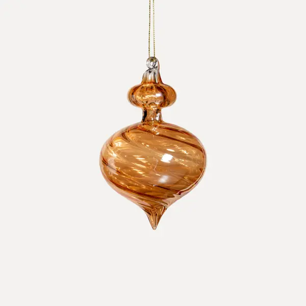 Подвес 8x13 см, стекло, светло-медный