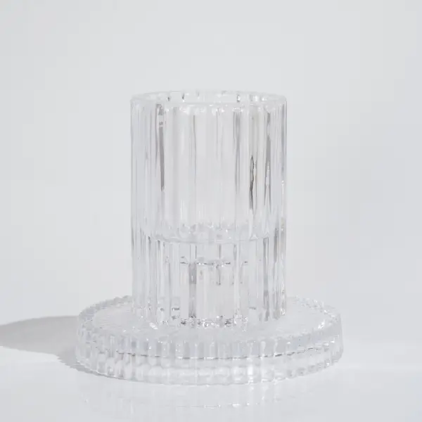 Подсвечник 10х10 см, стекло, прозрачный