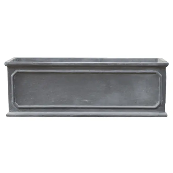 Кашпо 66,5х35,5х24 см, фибергласс, темно-серый