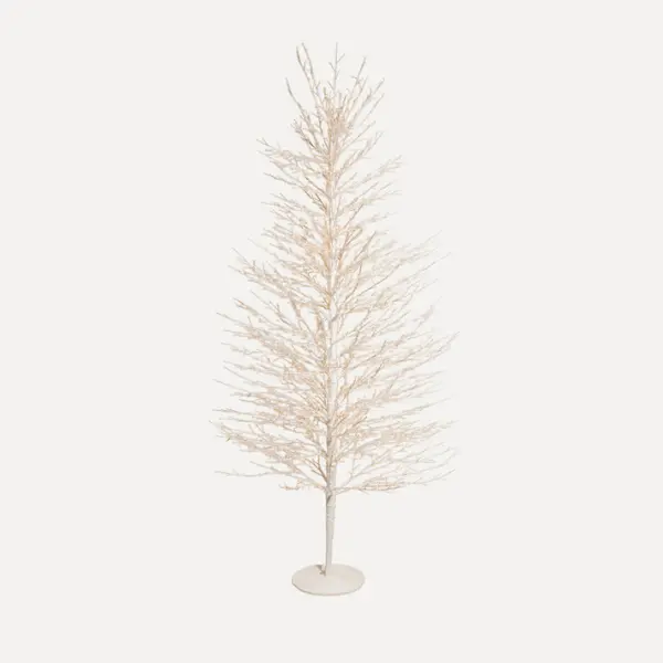 Дерево с мерцающим эффектом LED H270 см, пластик, металл, белый