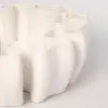 Ваза с 3D рисунком 30x10 см, керамика, белый