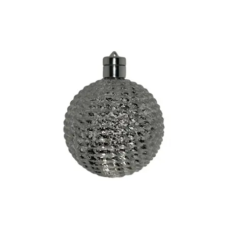 Шар LED D12 см, пластик, серебряный