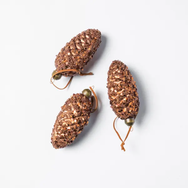 Подвес ШИШКА H10 см, стекло, коричневый