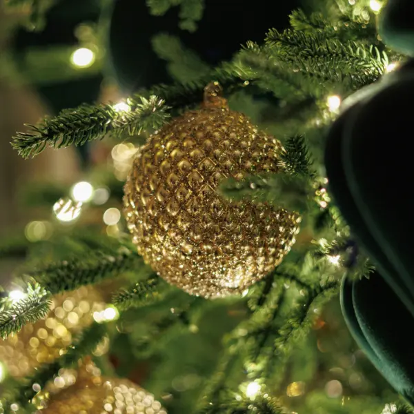 Шар D10 см, стекло, золотой