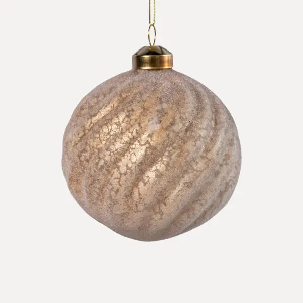 Шар D8 см, стекло, шампань