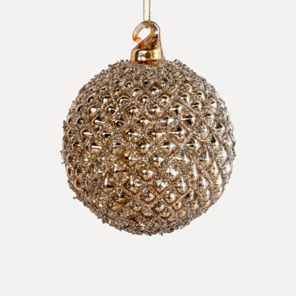 Шар D10 см, стекло, золотой