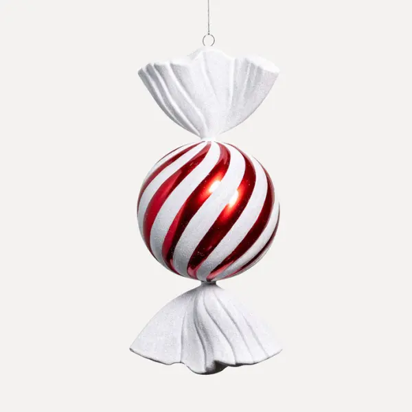 Подвес КОНФЕТА H47 см, пластик, белый, красный