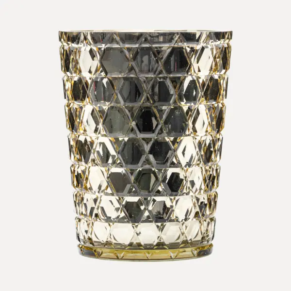 Ваза 14x18 см, стекло, золотой