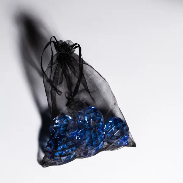 Хруст. шар, 5 шт, голубой