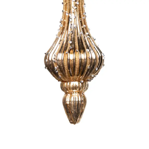 Подвес H17 см, стекло, золотой