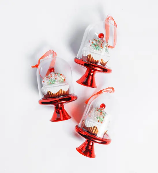 Подвес КАПКЕЙК 8х8х16 см, стекло, красный