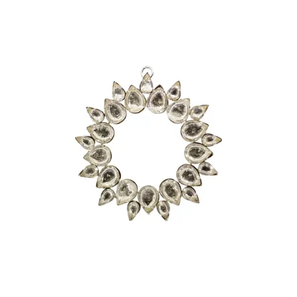 Подвес D10 см, стекло, серебряный