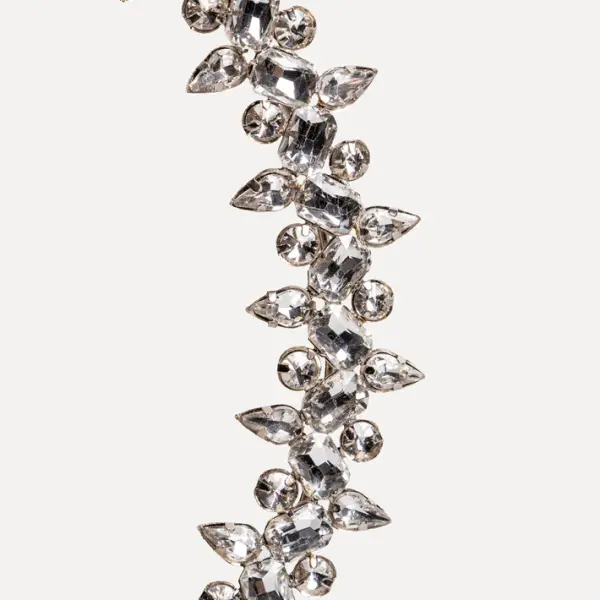 Подвес КОЛЬЦО с кристаллами D25 см, стекло, металл, серебряный