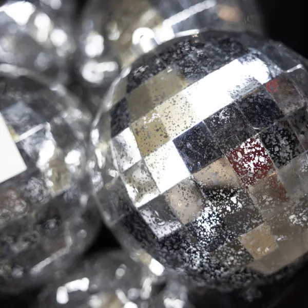 Шар D20 см, пластик, серебряный