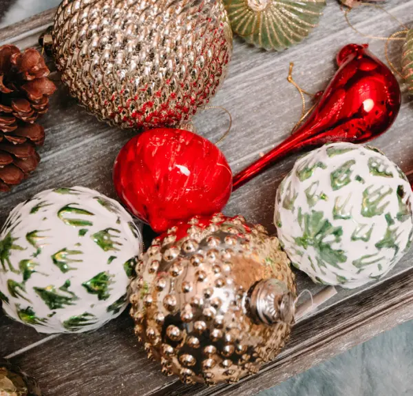 Шар D10 см, стекло, золотой, металлик