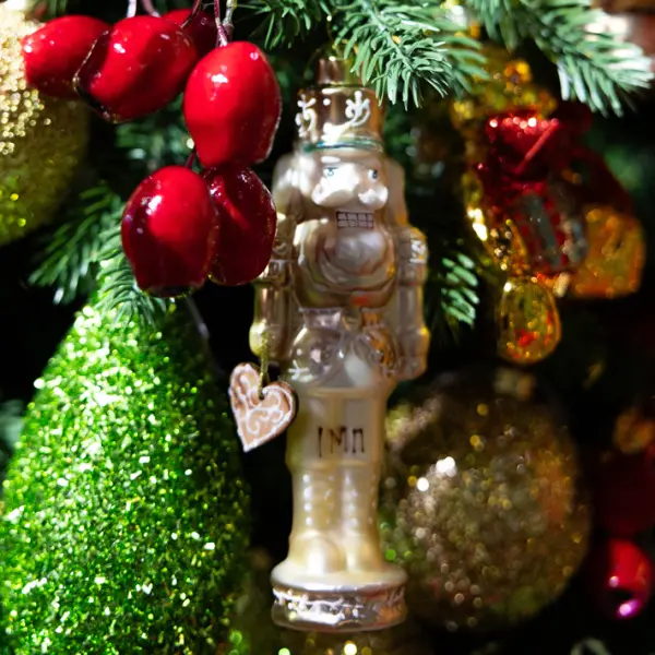 Подвес ОЛОВЯННЫЙ СОЛДАТИК 5х16 см, стекло, золотой