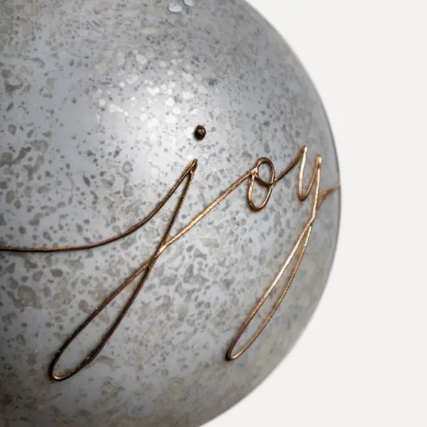 Шар D15 см, стекло, серый