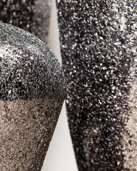 Кашпо с эффектом мозаики, 42x68 см, металл, черный