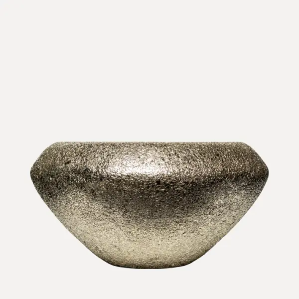 Кашпо с эффектом мозаики, 57x30 см, металл, золотой