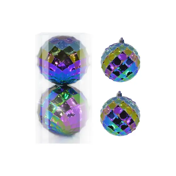 Шары в наборе D12 см, 2шт, пластик, мультиколор, радужный