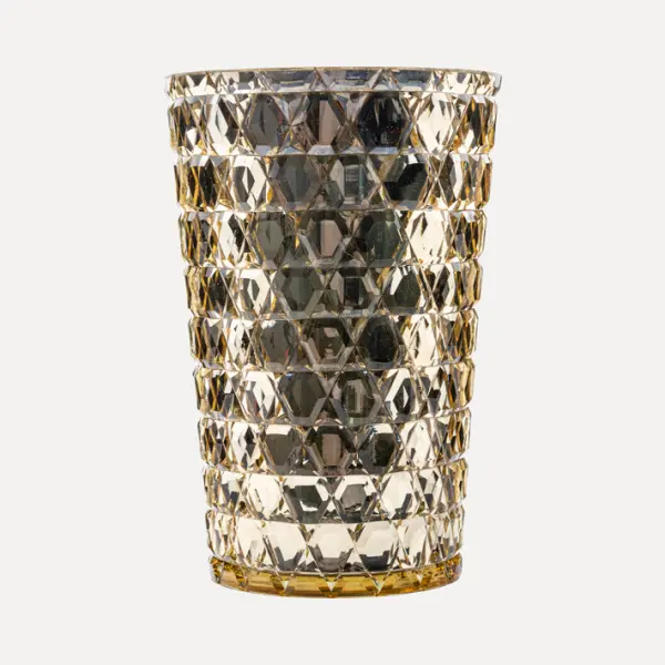 Ваза 15x23 см, стекло, золотой