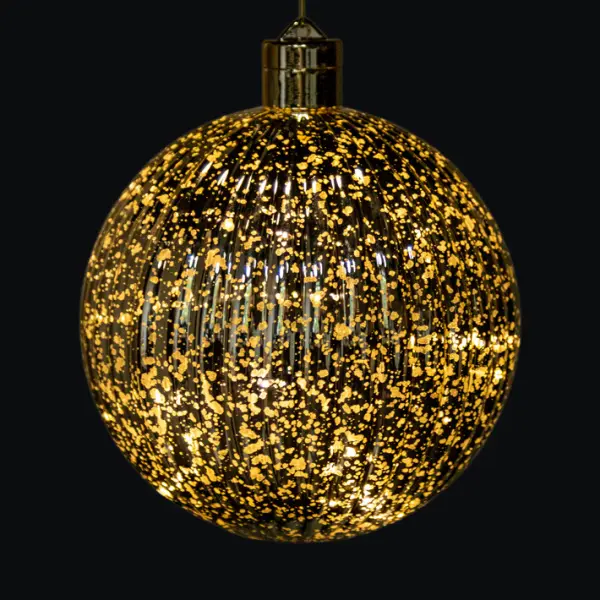 Шар LED D15 см, пластик, золотой
