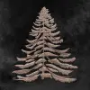 Подушка с вышивкой ЕЛКА, 50х50 см, текстиль, серый