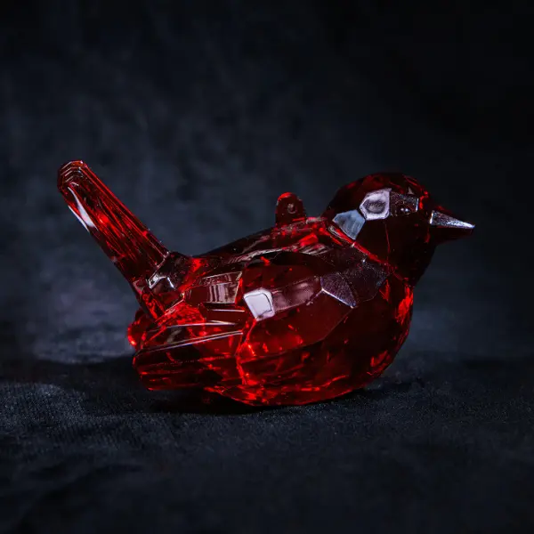 Подвес ПТИЦА 10х5 см, акрил, красный