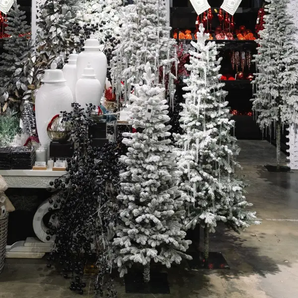 Ель искусственная заснеженная ТИККО H155 см, пластик, металл, белый