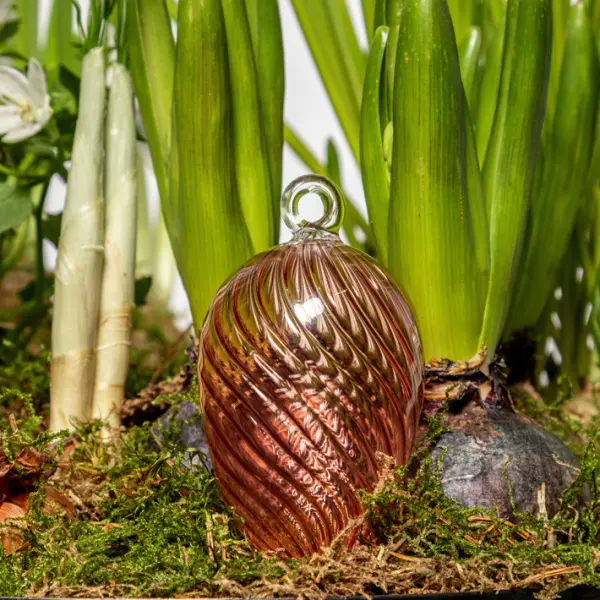 Набор украшений ручной работы ЯЙЦА, H6 см, 3 шт, светло-розовый, розовый, тёмно-розовый