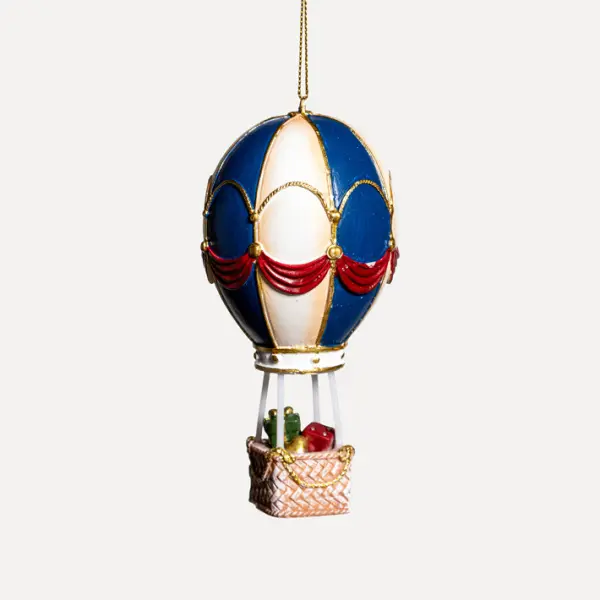 Подвес ВОЗДУШНЫЙ ШАР 7x13 см, полирезин, синий