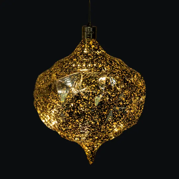 Подвес LED КАПЛЯ H20 см, пластик, золотой