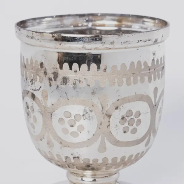 Ваза H16 см, стекло, золотой