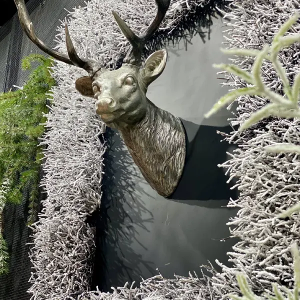 Панно из веток 25х25 см, заснеженное, пластик, тёмно-коричневый