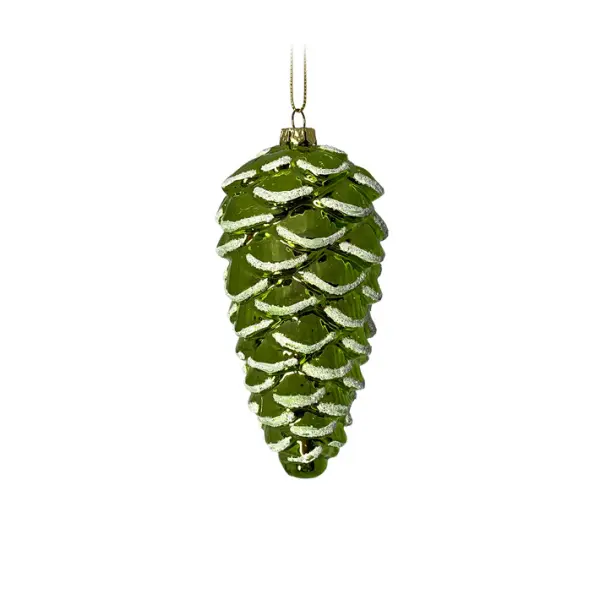Подвес ШИШКА H12 см, пластик, зелёный