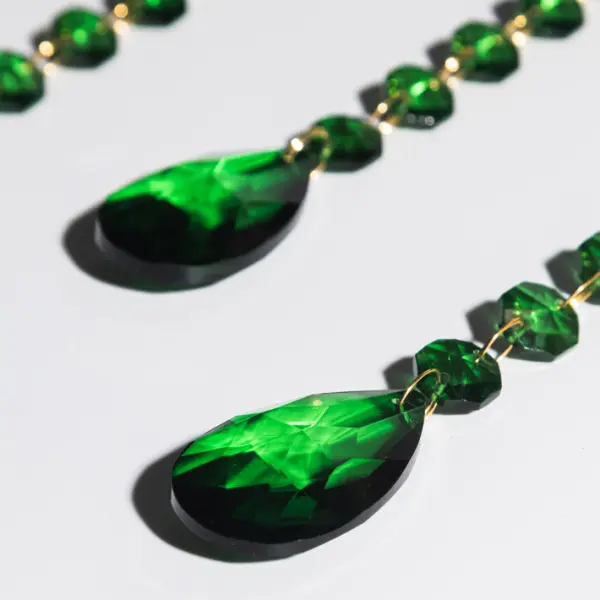 Хруст. цепочка + 1 капля, 5 шт, зеленый