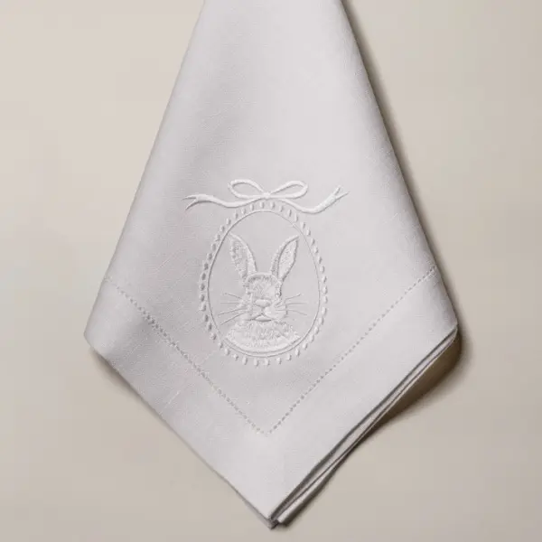 Набор льняных салфеток ЗАЯЦ, 50х50 см, 4 шт, текстиль