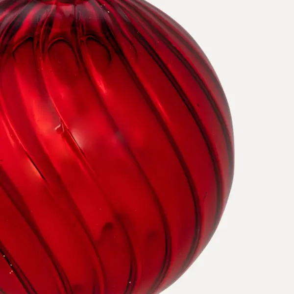 Шар D8 см, стекло, темно-красный