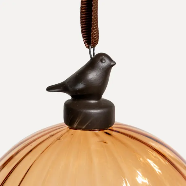 Шар D15 см, стекло, коричневый