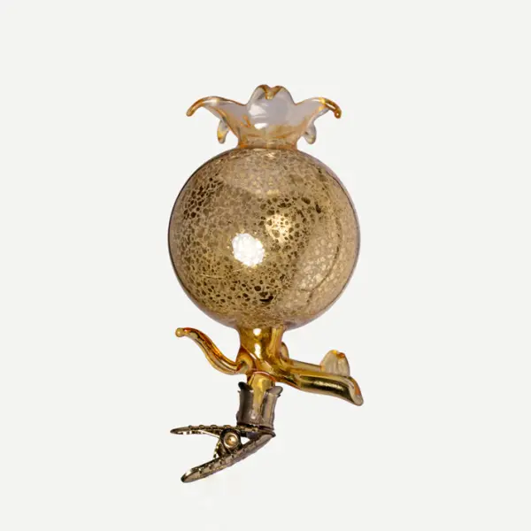 Подвес на прищепке КОНФЕТА 5x10 см, стекло, золотой