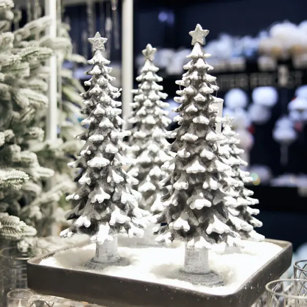 Фигура ЕЛЬ H43 см, заснеженная, пластик, зелёный