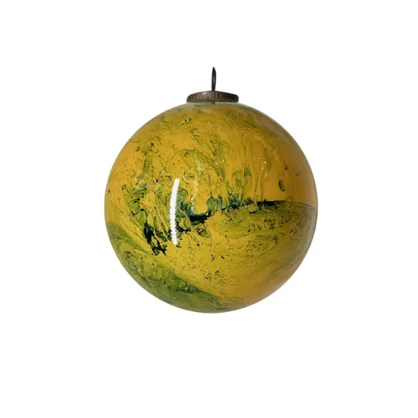 Шар D20 см, стекло, оранжевый